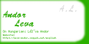 andor leva business card